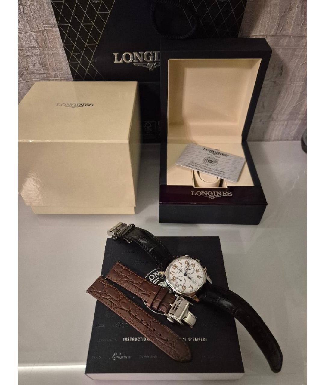 LONGINES Серебряные стальные часы, фото 4