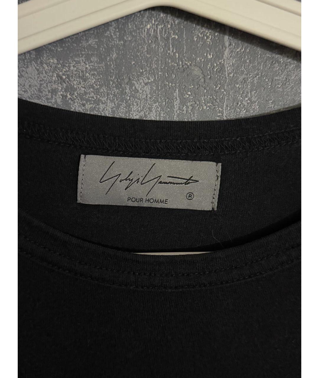 YOHJI YAMAMOTO Черная хлопковая футболка, фото 3