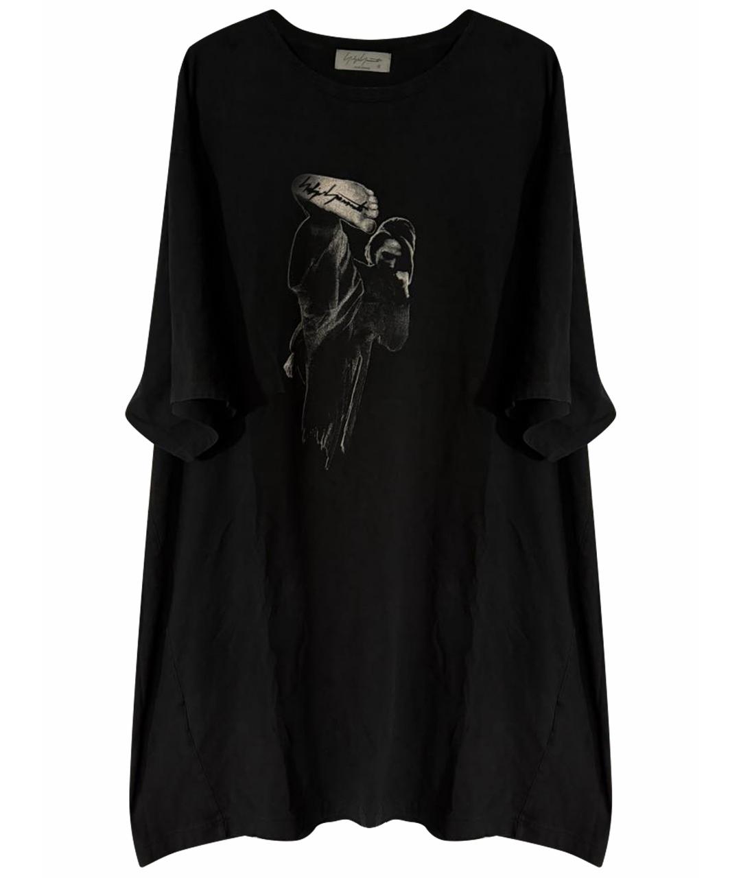 YOHJI YAMAMOTO Черная хлопковая футболка, фото 1
