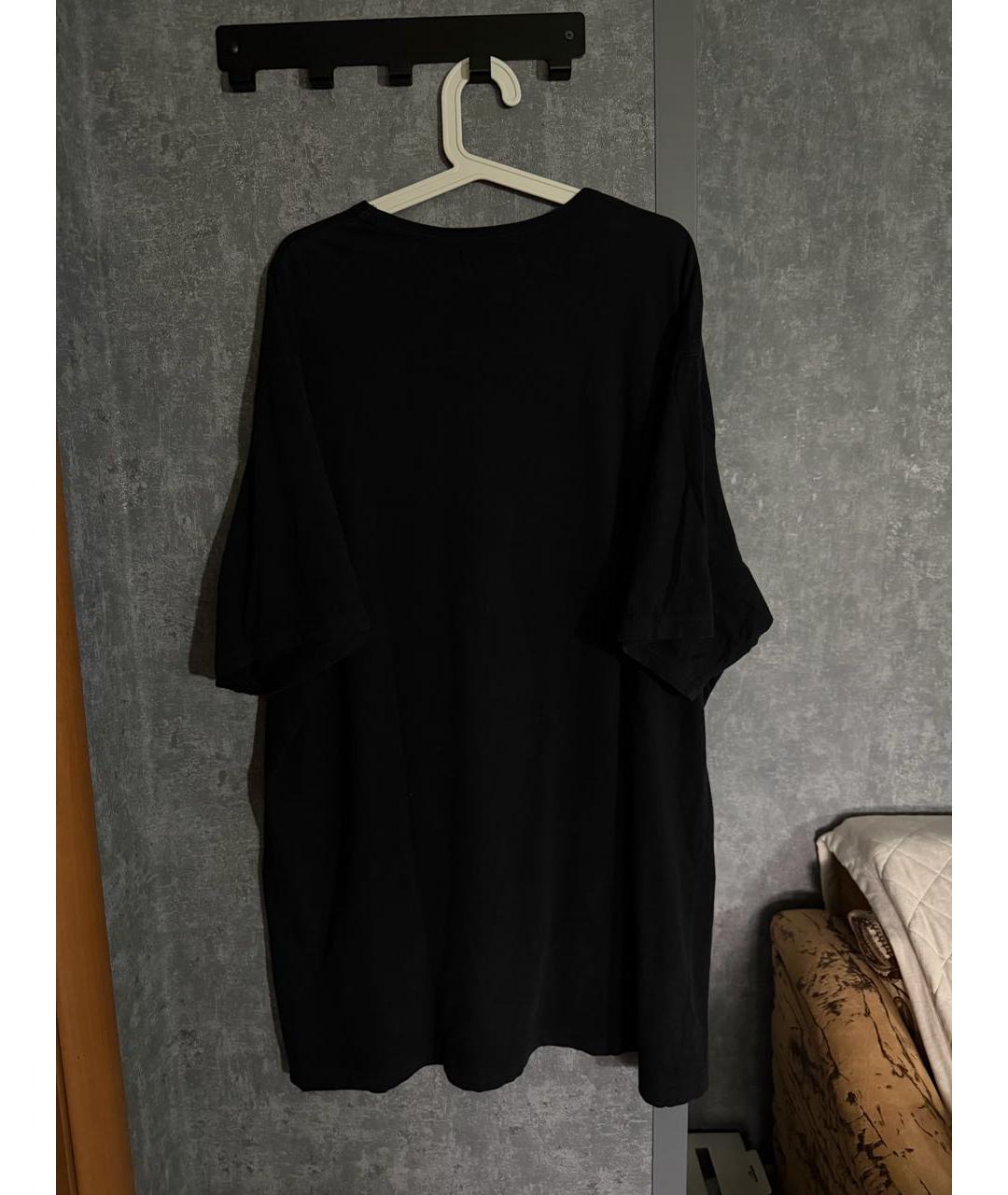 YOHJI YAMAMOTO Черная хлопковая футболка, фото 2