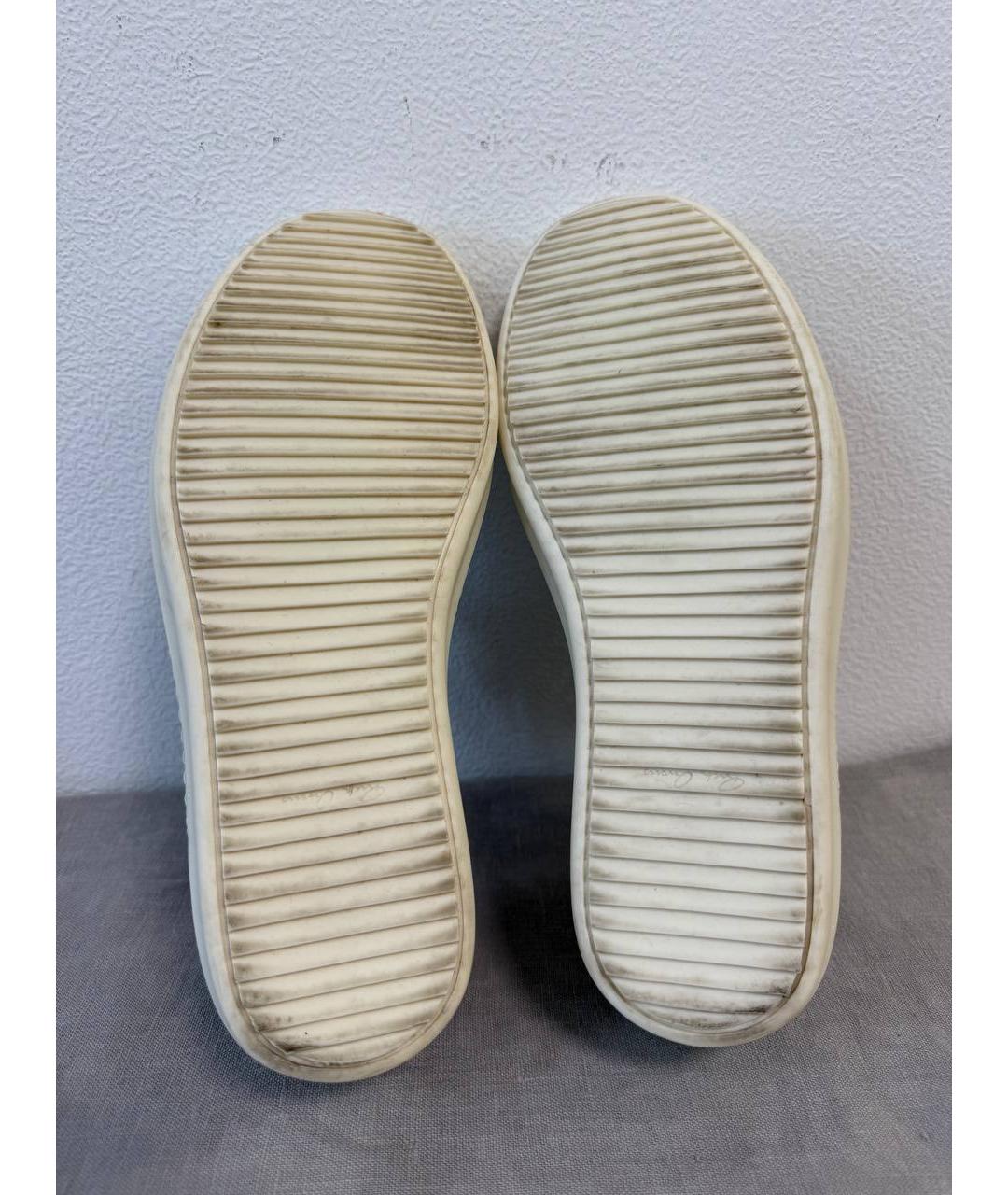 RICK OWENS Голубые кожаные низкие кроссовки / кеды, фото 6