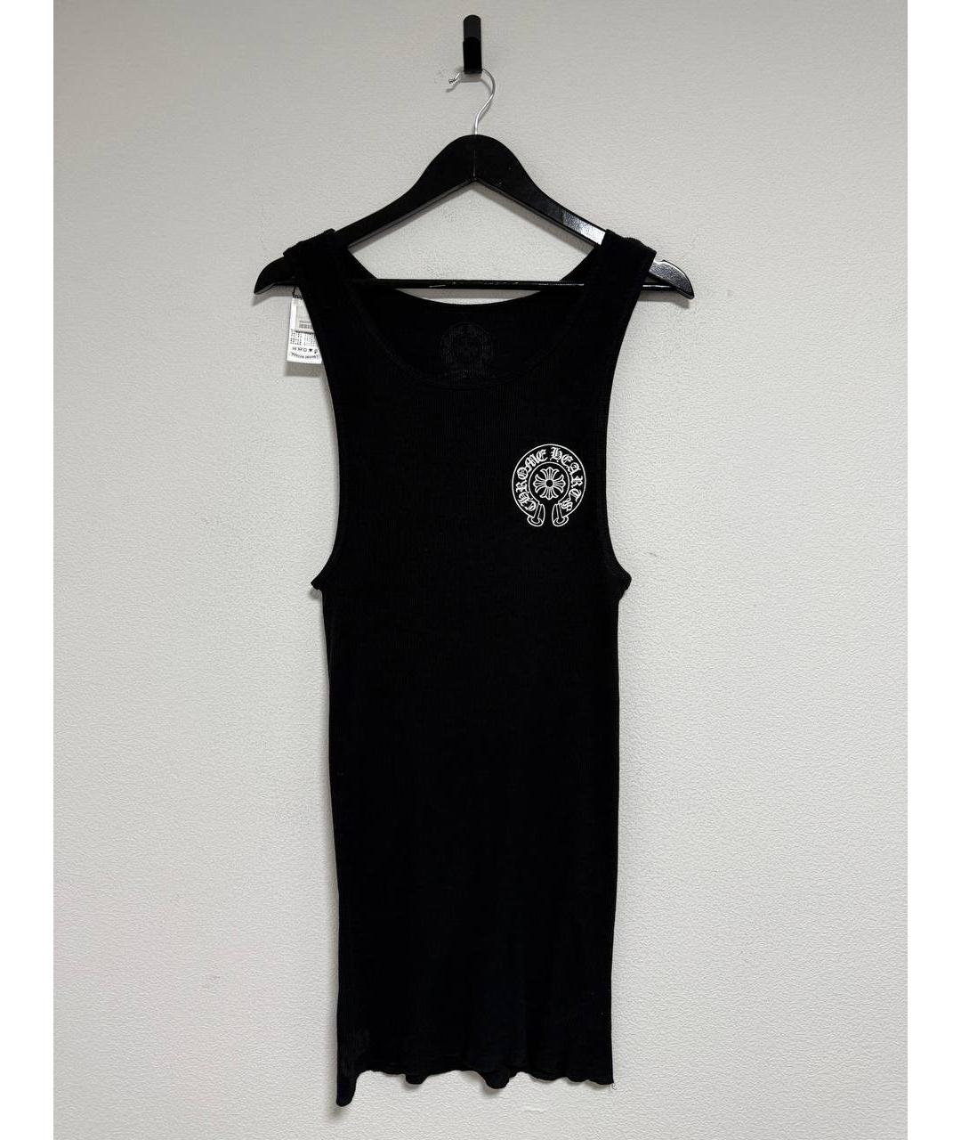 CHROME HEARTS Черная хлопковая майка, фото 4