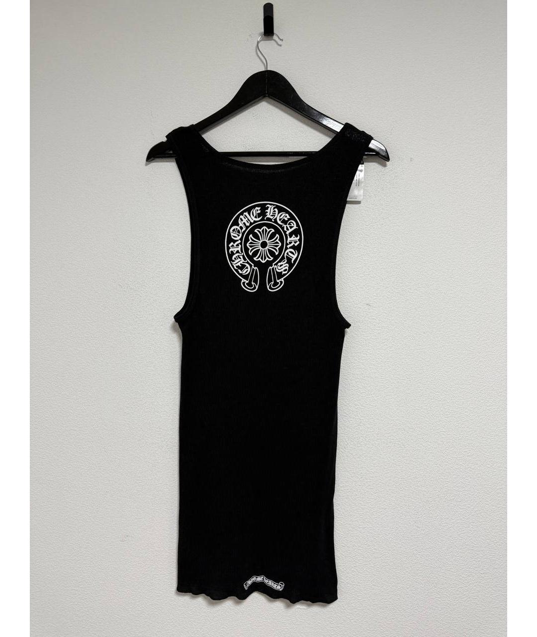 CHROME HEARTS Черная хлопковая майка, фото 2