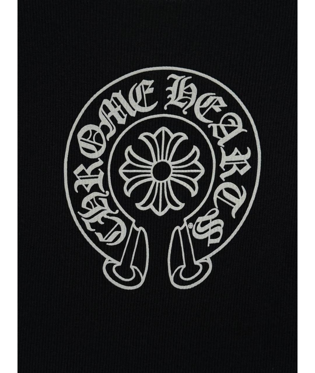CHROME HEARTS Черная хлопковая майка, фото 3