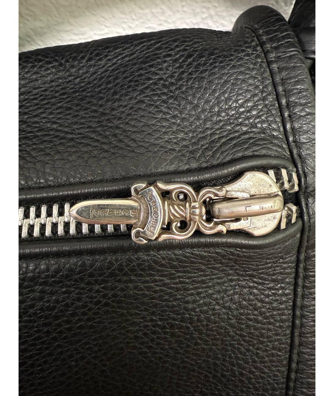 CHROME HEARTS Черная кожаная сумка на плечо, фото 7
