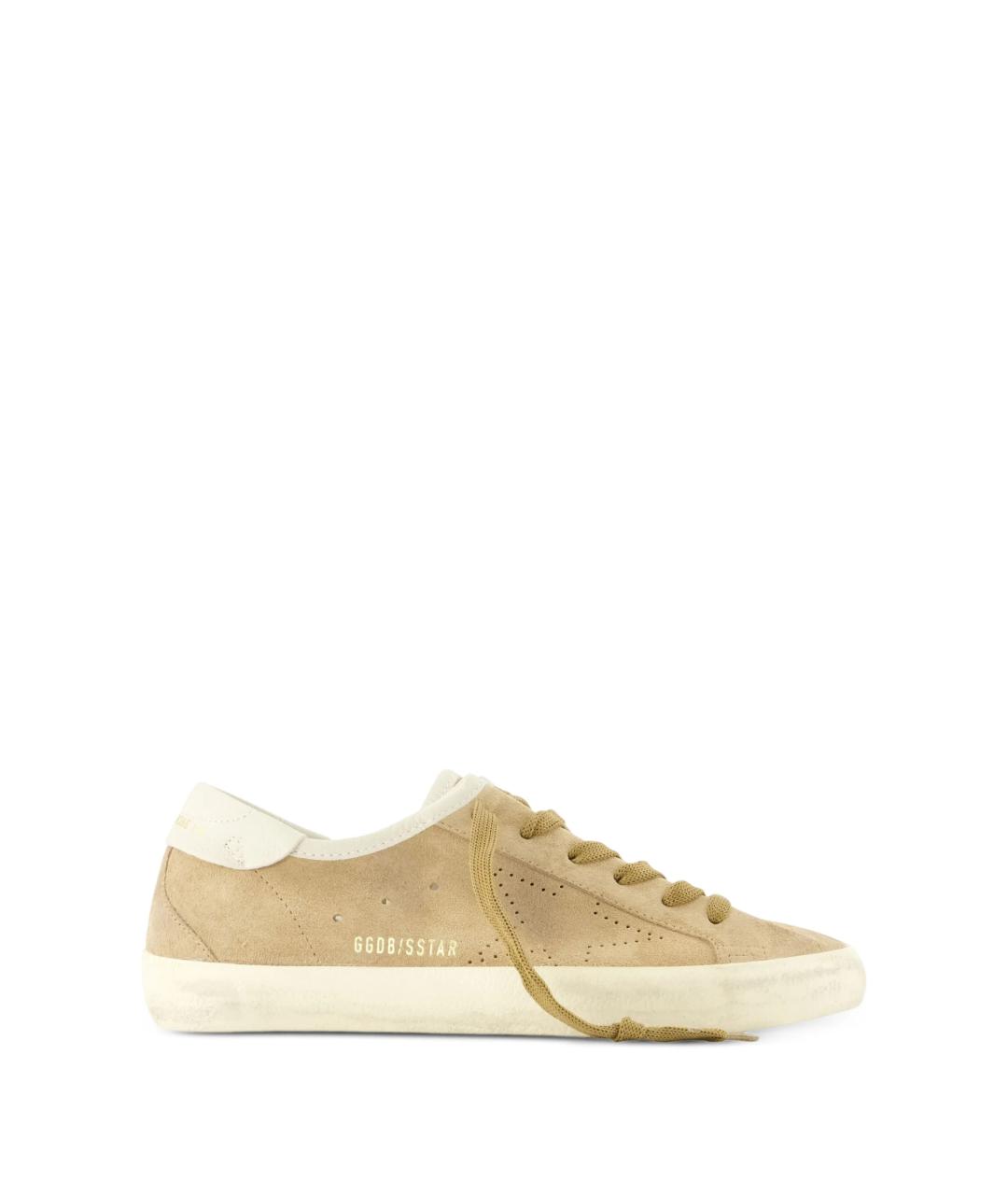 GOLDEN GOOSE Бежевые замшевые кеды, фото 1