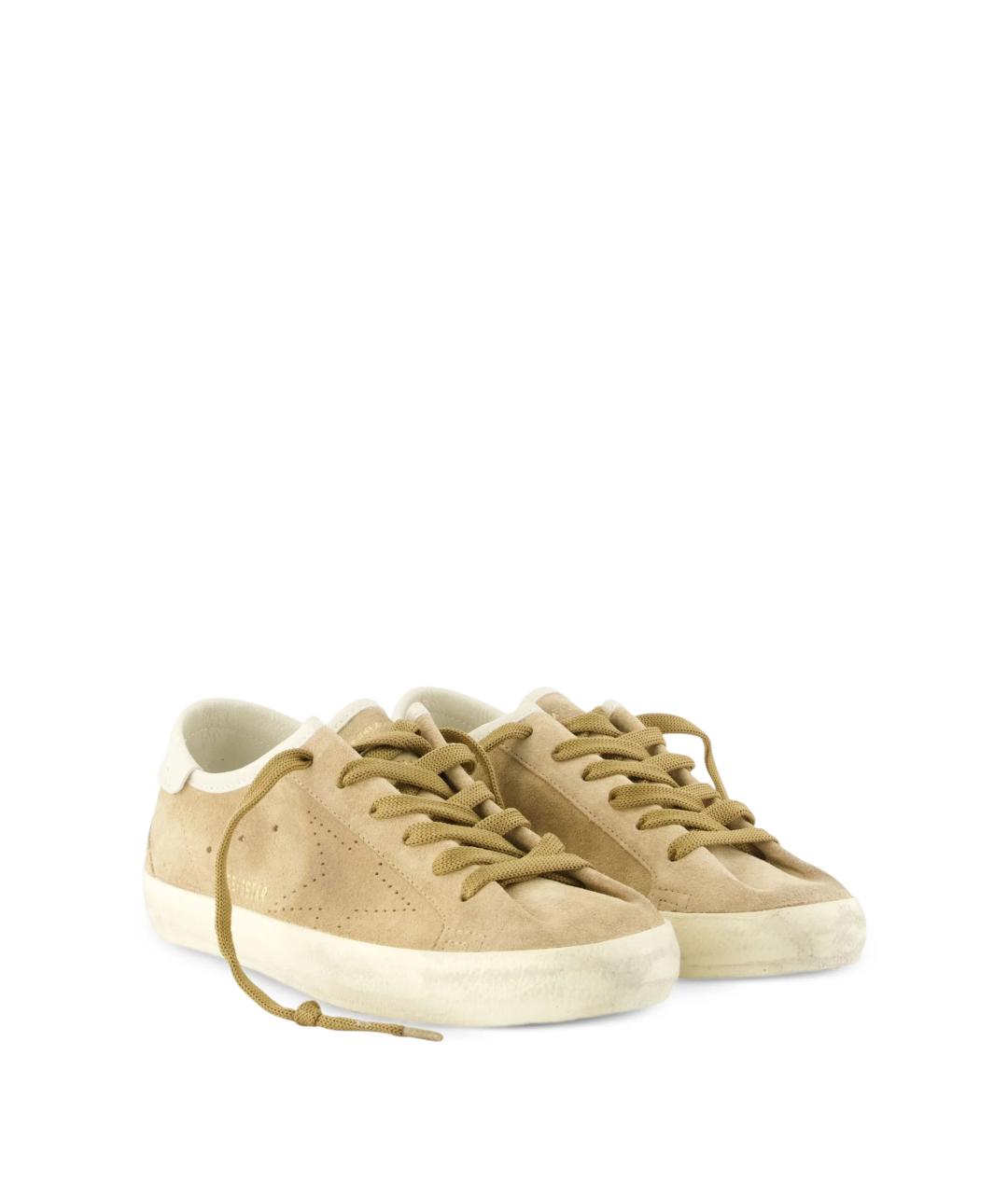 GOLDEN GOOSE Бежевые замшевые кеды, фото 2