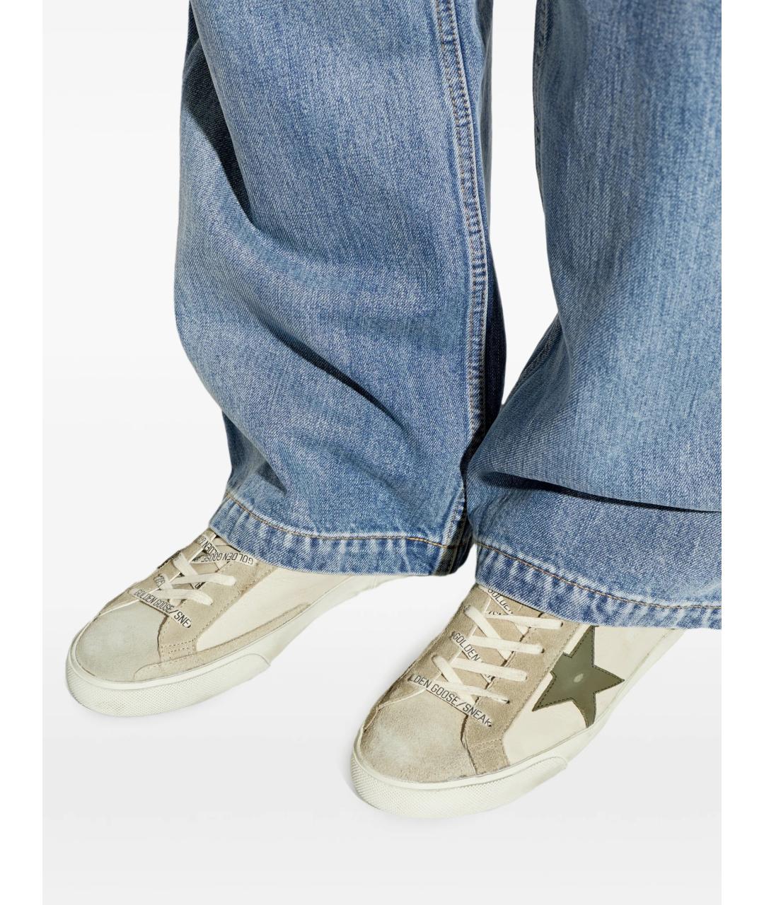 GOLDEN GOOSE Бежевые низкие кроссовки / кеды, фото 5
