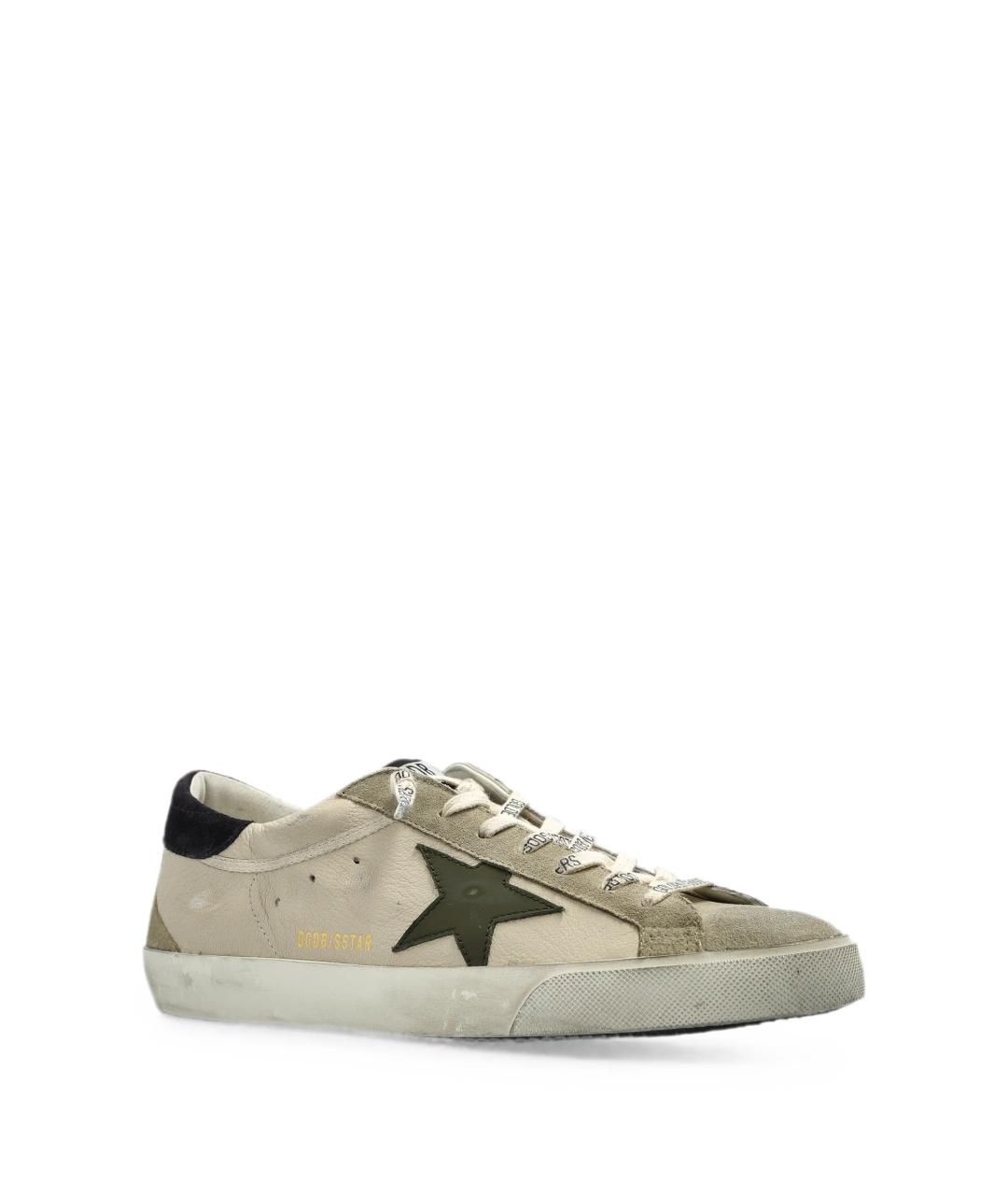 GOLDEN GOOSE Бежевые низкие кроссовки / кеды, фото 2