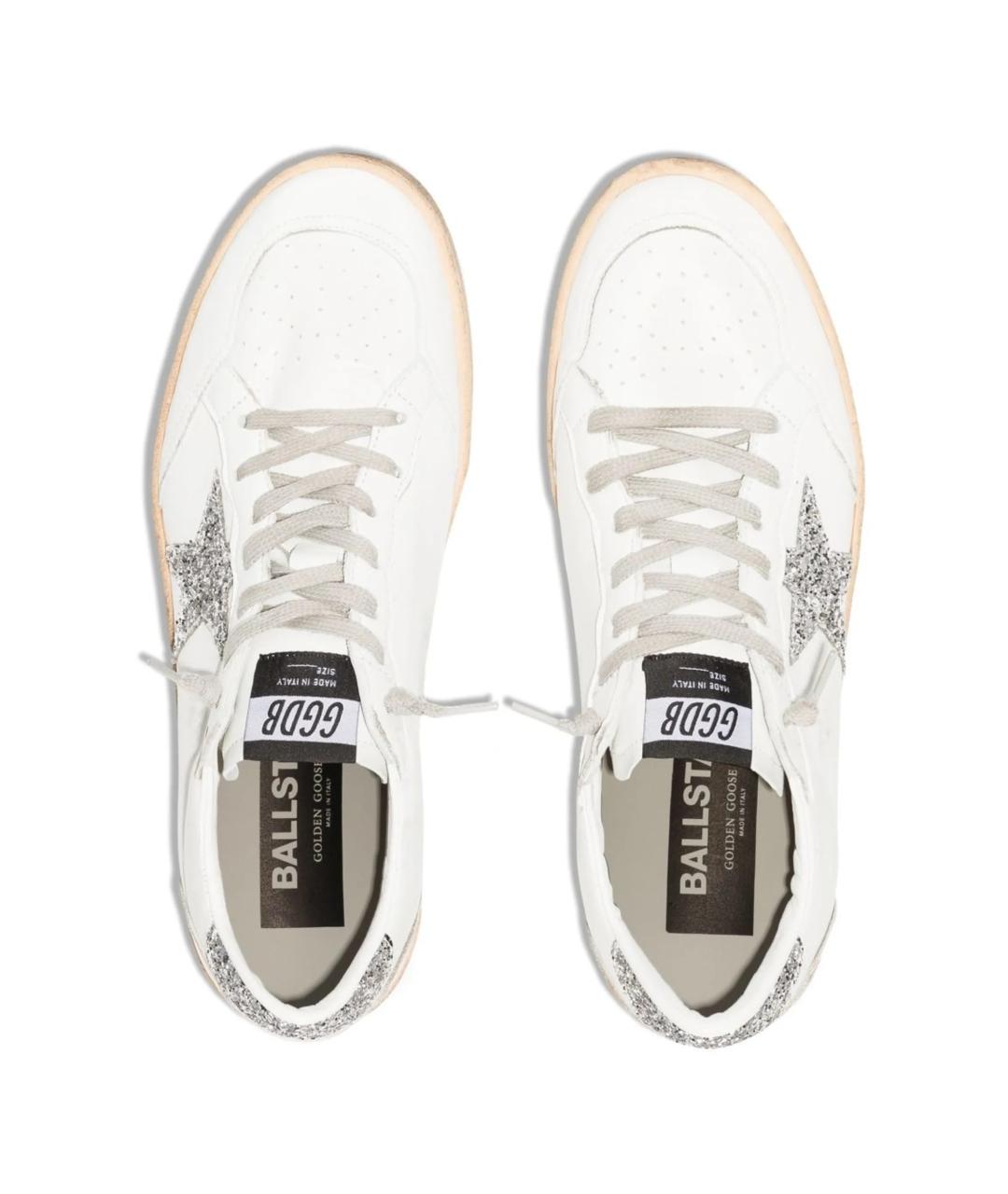 GOLDEN GOOSE Белые кожаные кеды, фото 3