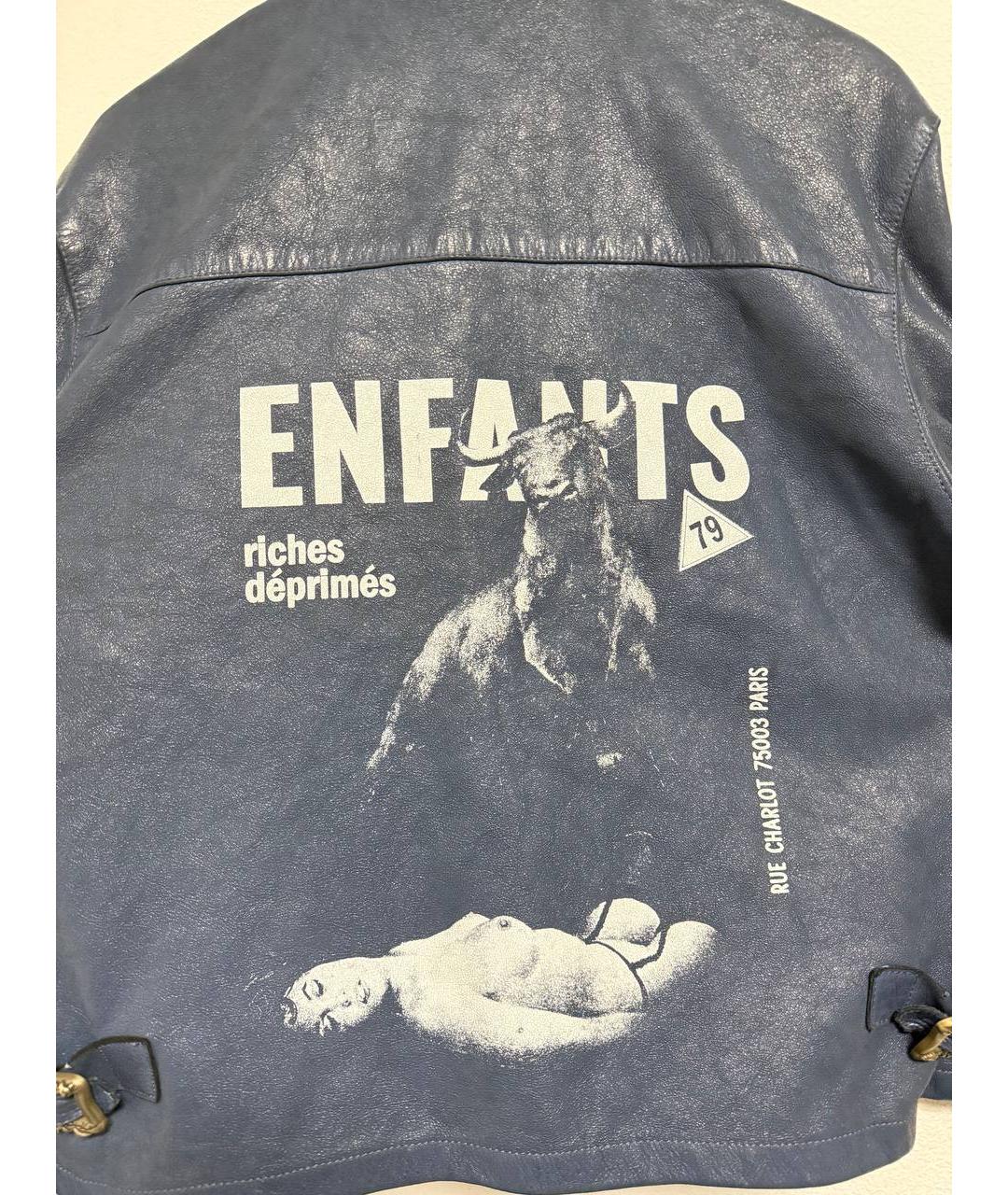Enfants Riches Déprimés Синяя кожаная куртка, фото 3
