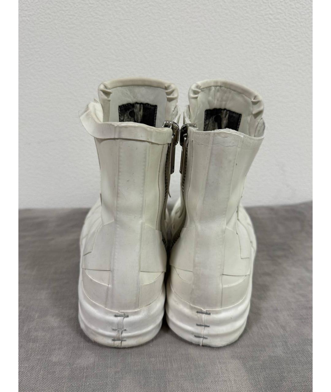 RICK OWENS Белые кожаные кеды, фото 5