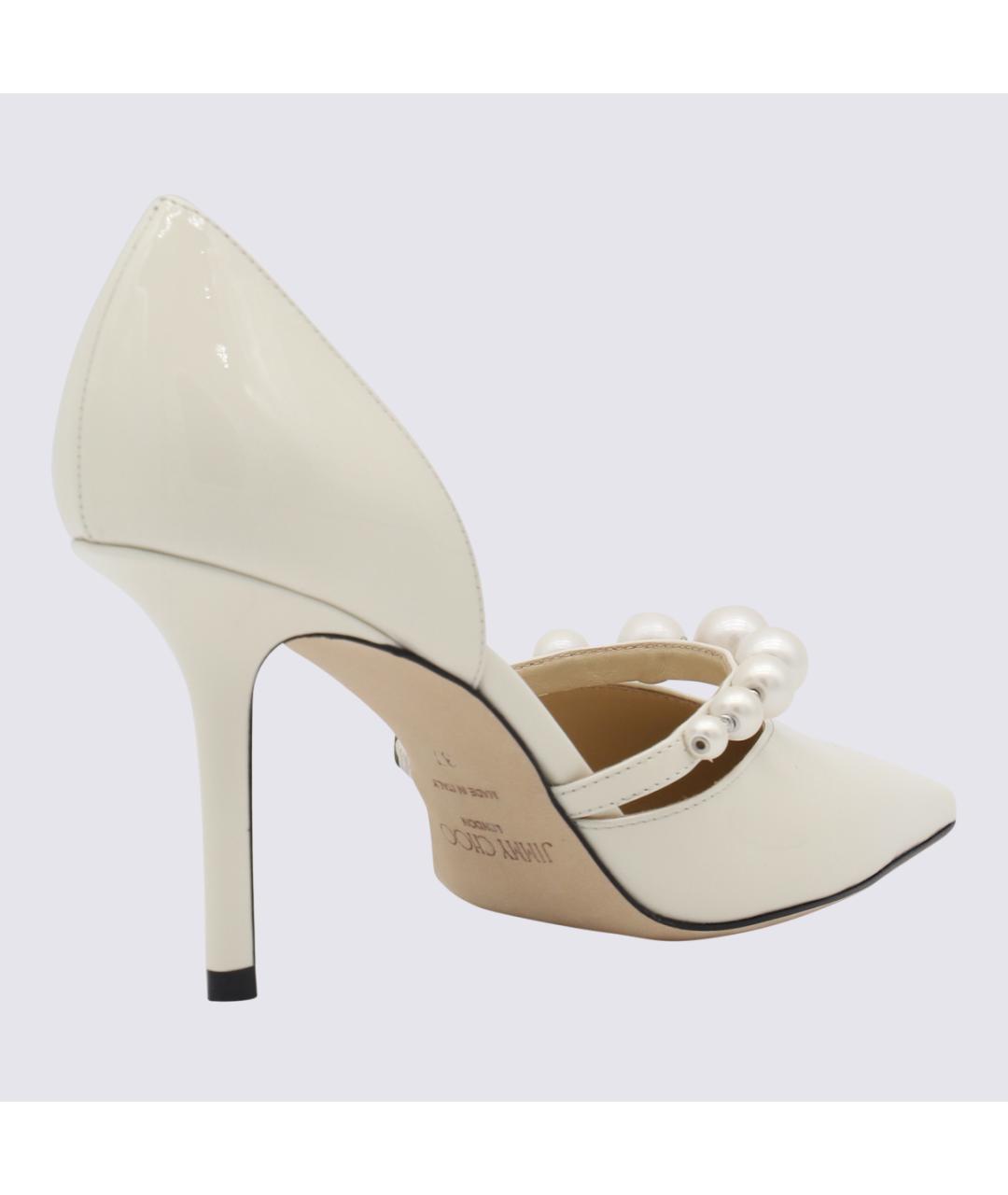 JIMMY CHOO Белые кожаные туфли, фото 2
