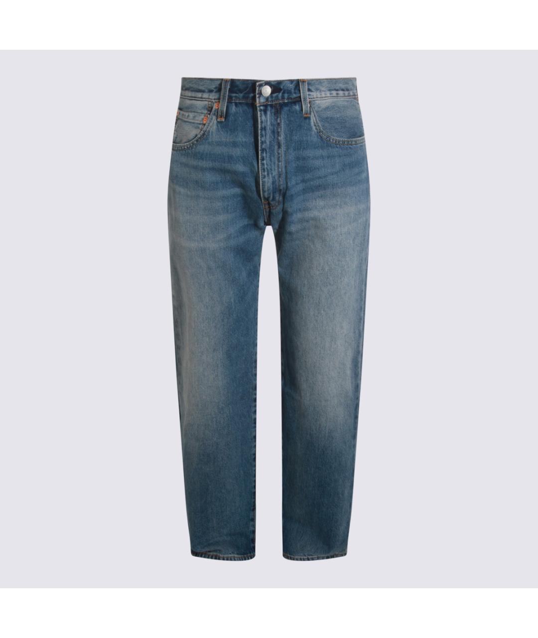 LEVI'S Синие хлопковые прямые джинсы, фото 3