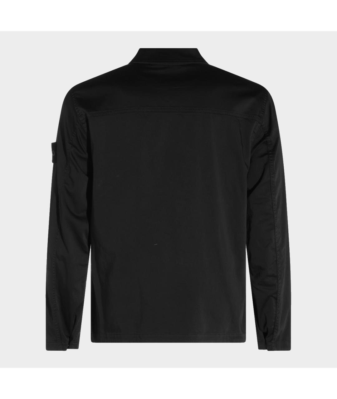 STONE ISLAND Черная хлопковая кэжуал рубашка, фото 2