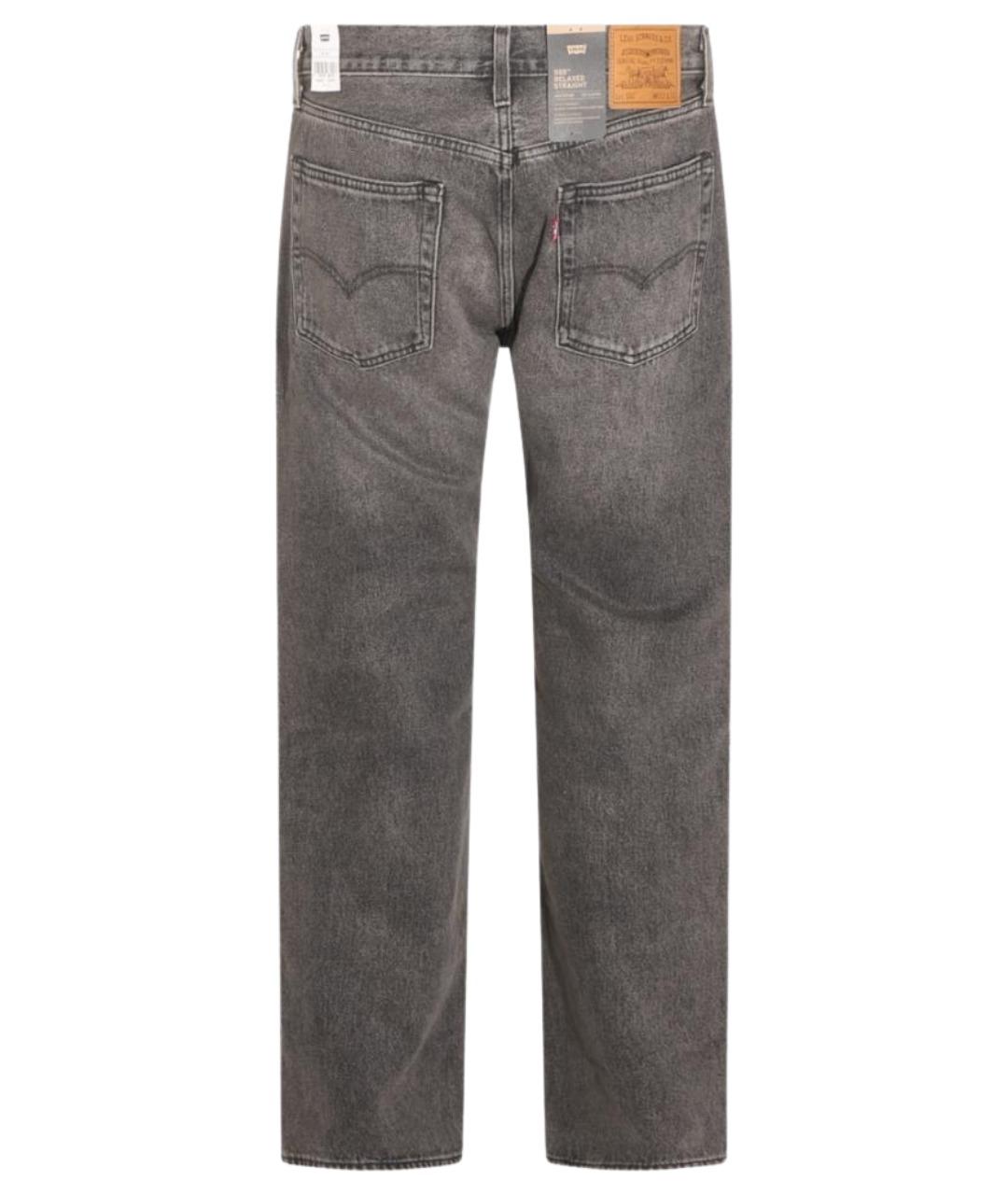 LEVI'S Серые хлопковые прямые джинсы, фото 2