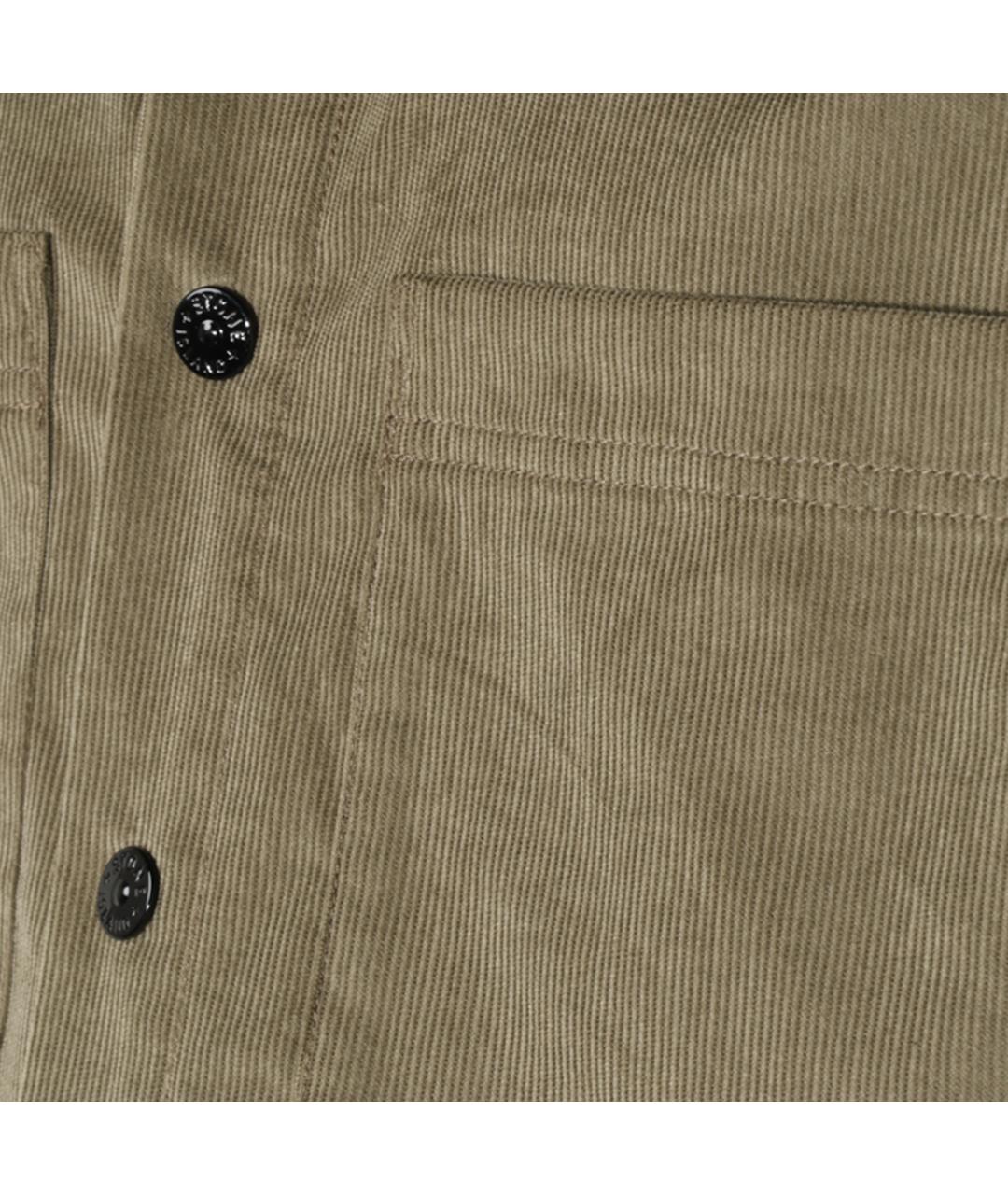 STONE ISLAND Хаки хлопковая кэжуал рубашка, фото 4