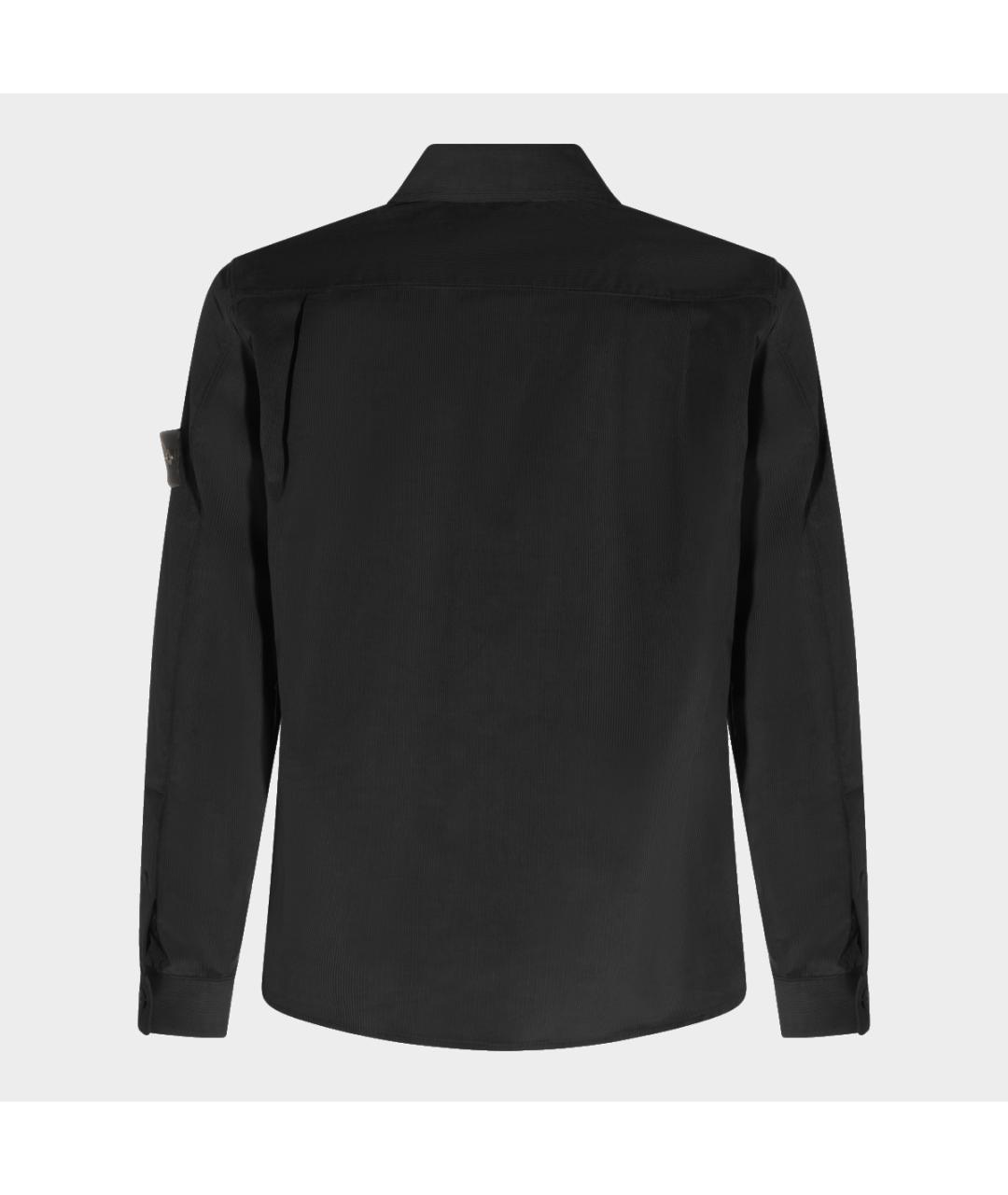 STONE ISLAND Черная хлопковая кэжуал рубашка, фото 2