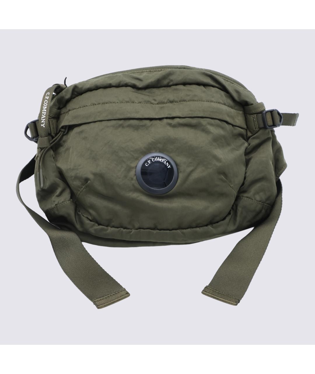 CP COMPANY Зеленая тканевая поясная сумка, фото 5