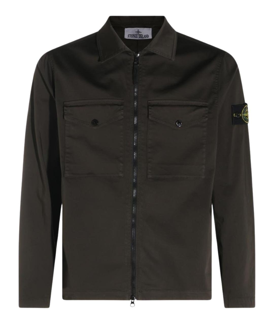 STONE ISLAND Серая хлопковая кэжуал рубашка, фото 1