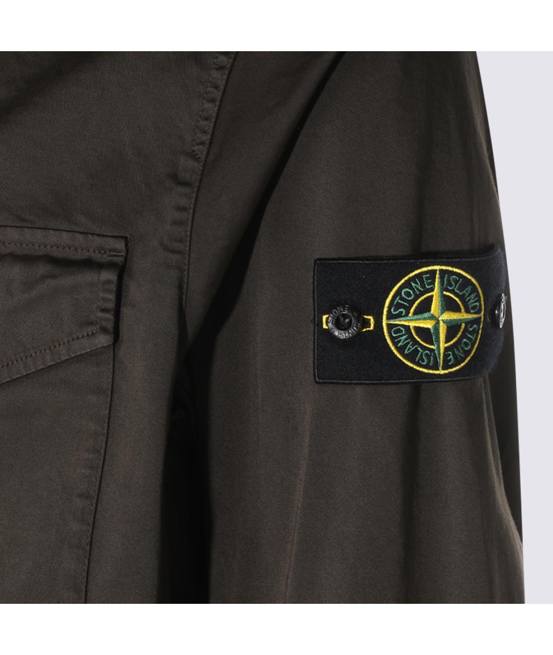 STONE ISLAND Серая хлопковая кэжуал рубашка, фото 3