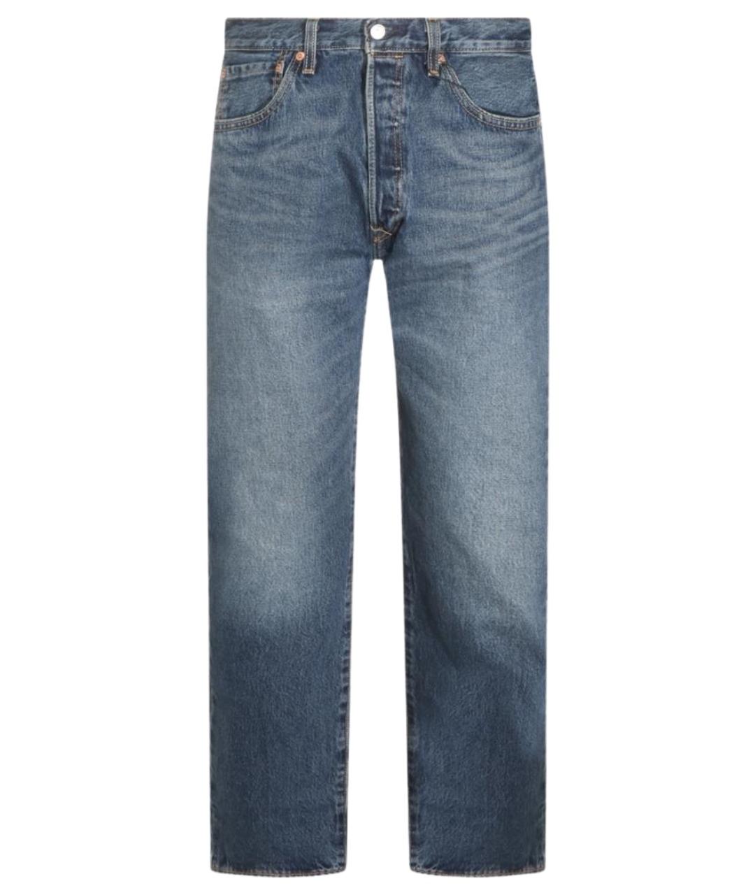 LEVI'S Голубые хлопковые прямые джинсы, фото 1