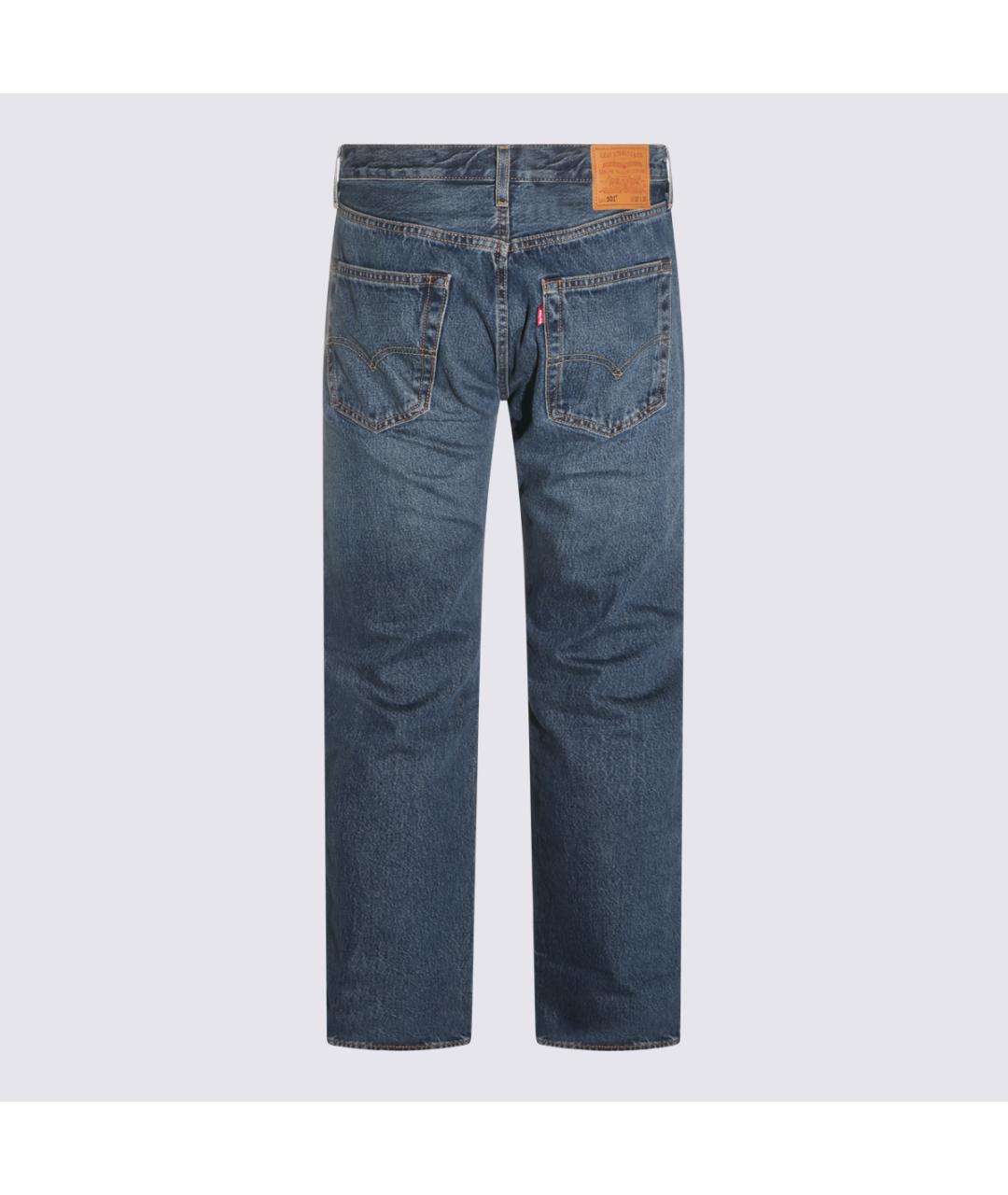 LEVI'S Голубые хлопковые прямые джинсы, фото 2