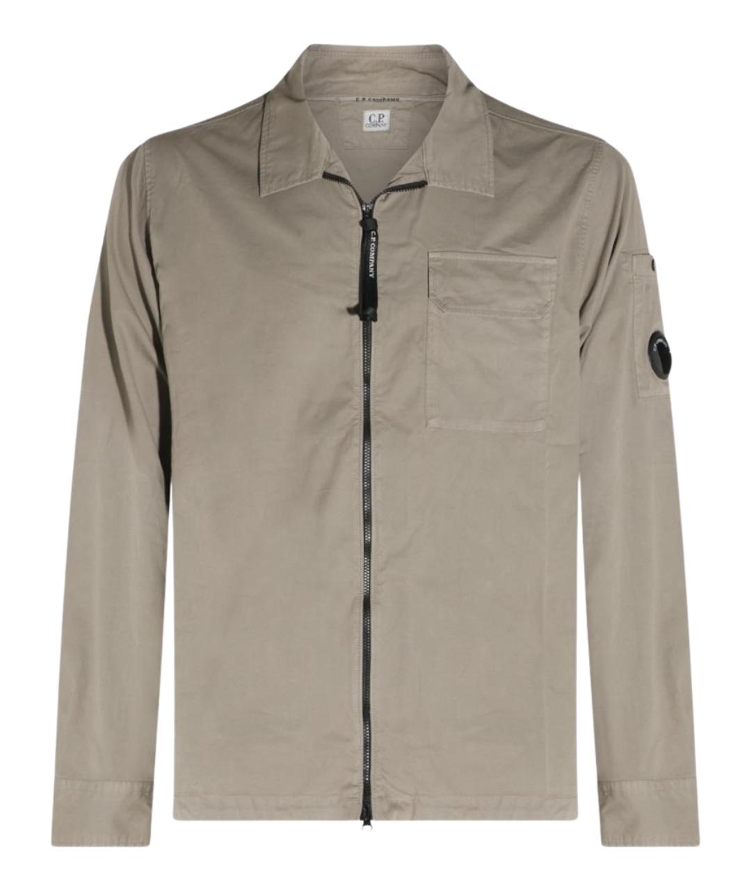 CP COMPANY Бежевая хлопковая кэжуал рубашка, фото 1