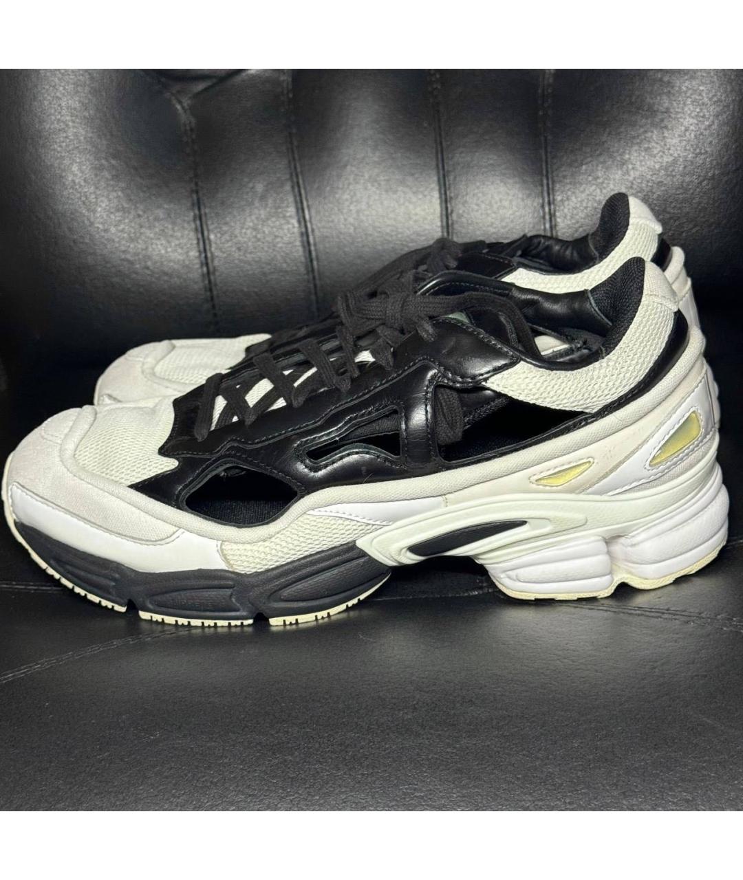 ADIDAS X RAF SIMONS Белые текстильные низкие кроссовки / кеды, фото 3