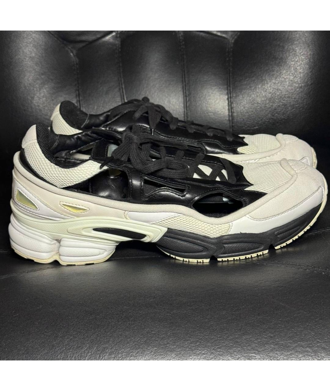 ADIDAS X RAF SIMONS Белые текстильные низкие кроссовки / кеды, фото 9