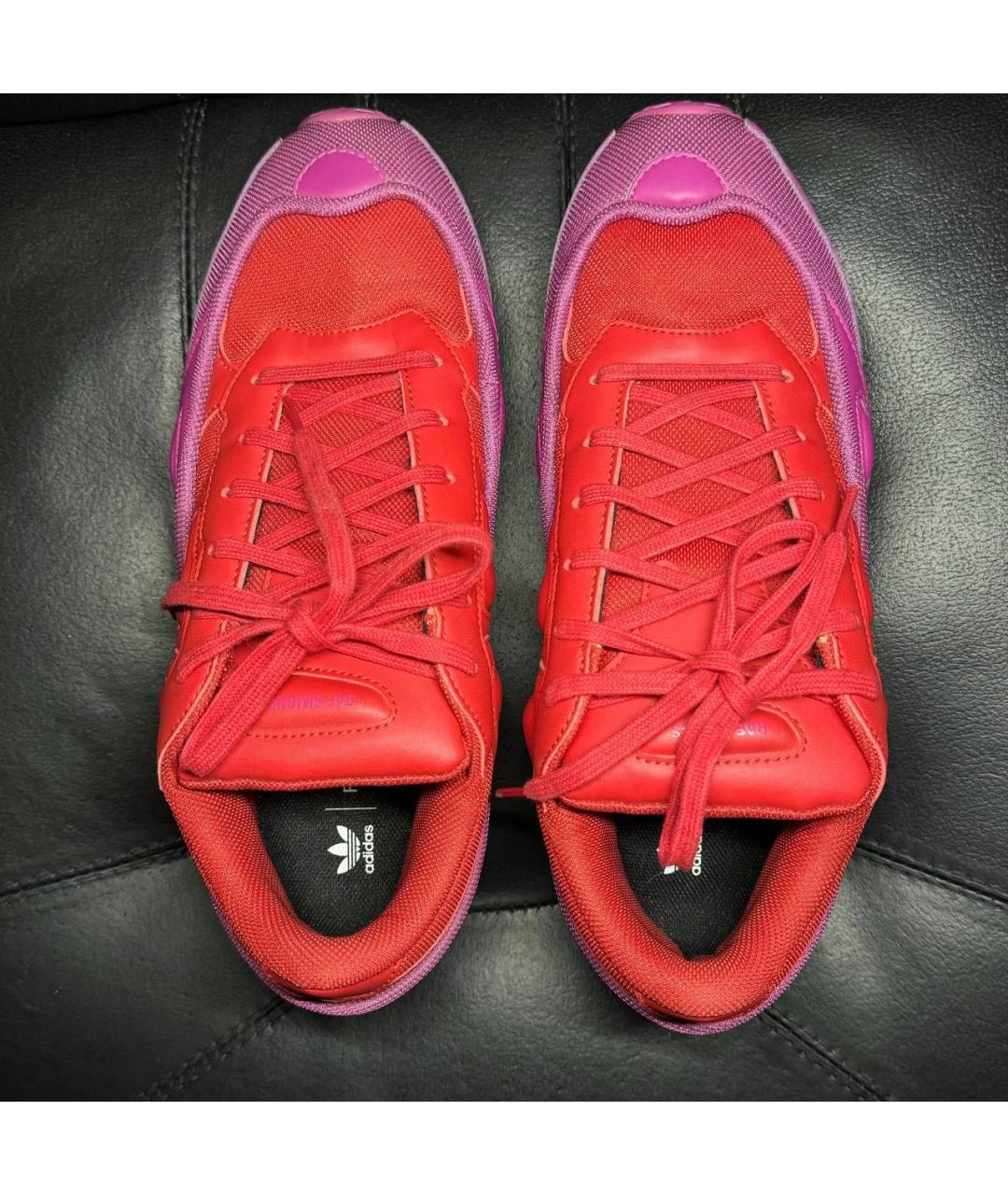ADIDAS X RAF SIMONS Красные текстильные низкие кроссовки / кеды, фото 7