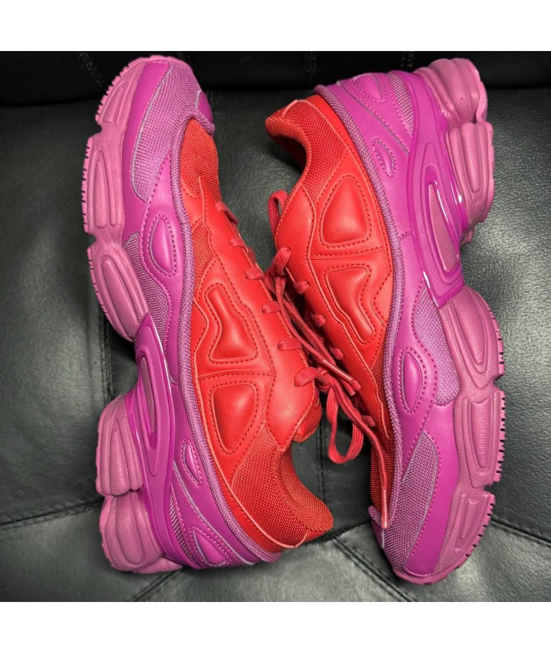 ADIDAS X RAF SIMONS Красные текстильные низкие кроссовки / кеды, фото 5