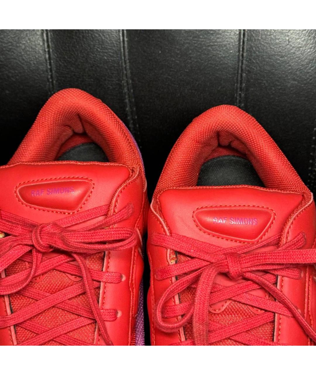 ADIDAS X RAF SIMONS Красные текстильные низкие кроссовки / кеды, фото 8