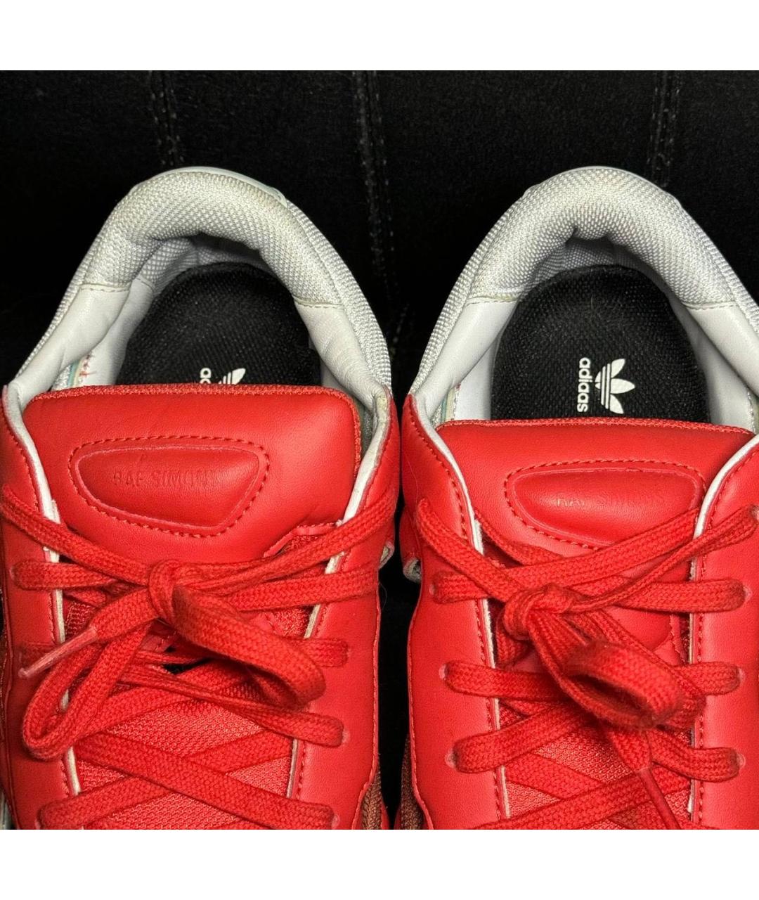 ADIDAS X RAF SIMONS Красные текстильные низкие кроссовки / кеды, фото 8