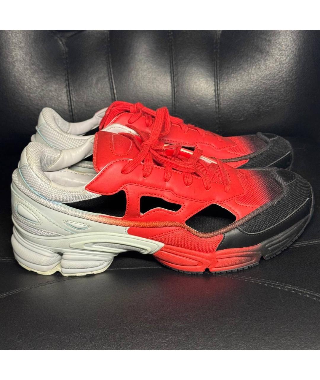 ADIDAS X RAF SIMONS Красные текстильные низкие кроссовки / кеды, фото 9