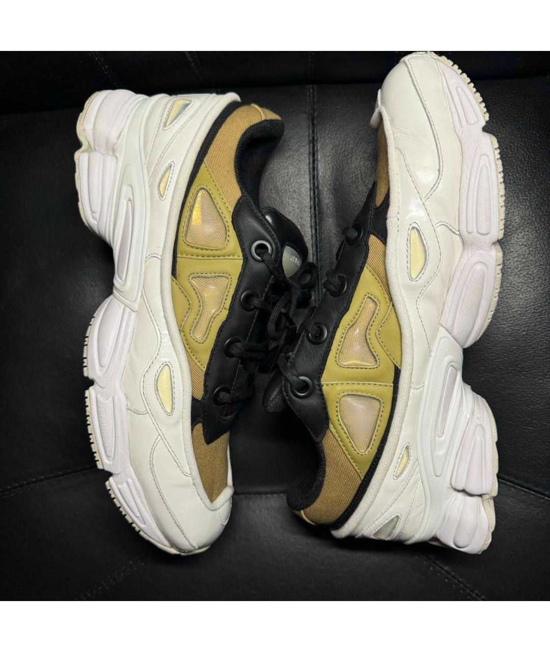 ADIDAS X RAF SIMONS Белые кожаные низкие кроссовки / кеды, фото 4