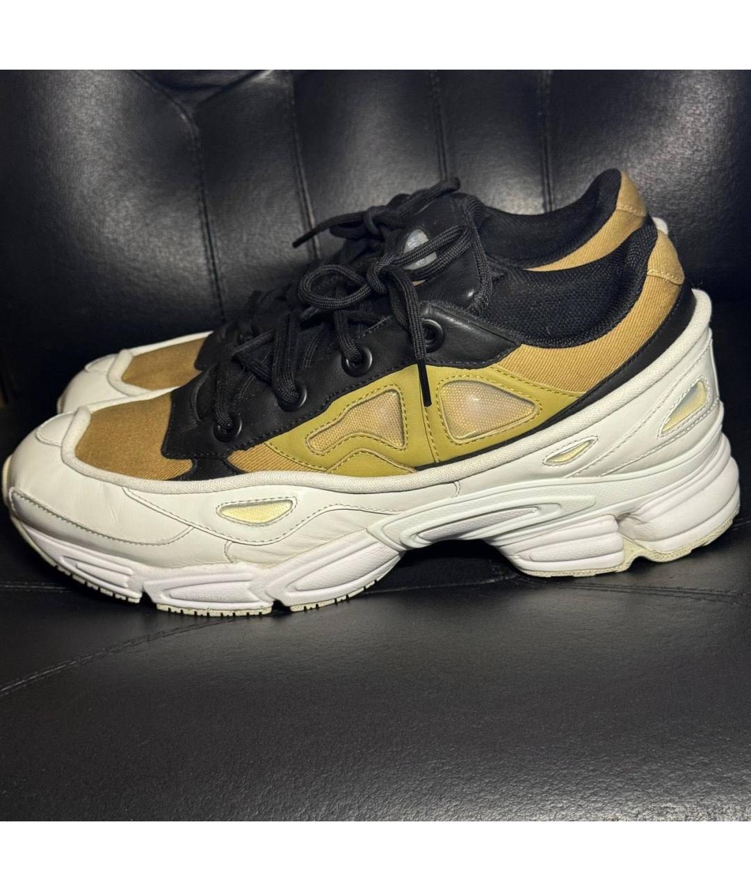 ADIDAS X RAF SIMONS Белые кожаные низкие кроссовки / кеды, фото 3