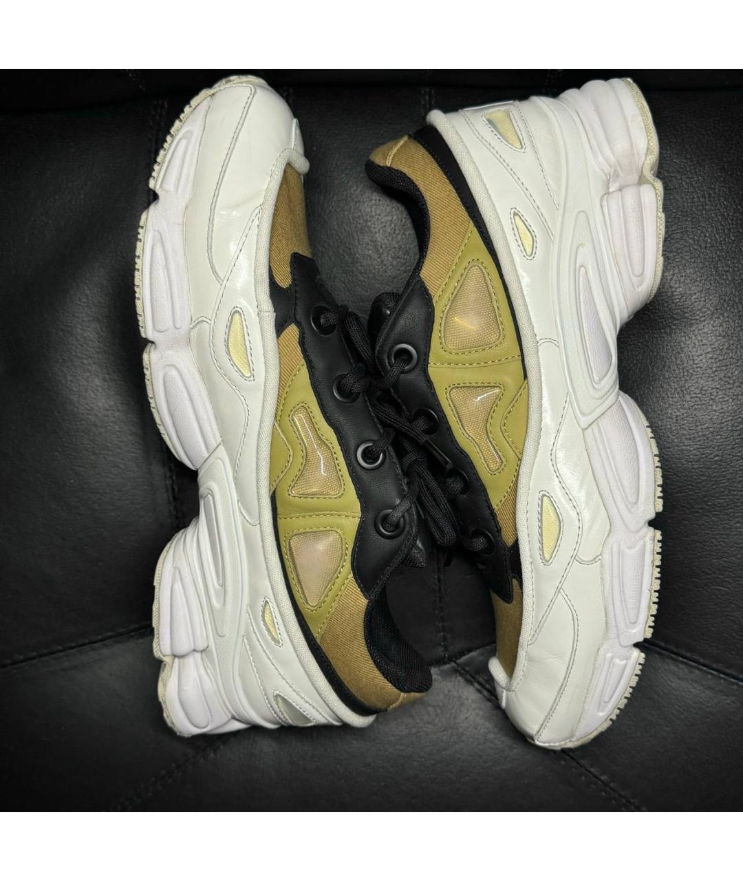 ADIDAS X RAF SIMONS Белые кожаные низкие кроссовки / кеды, фото 5