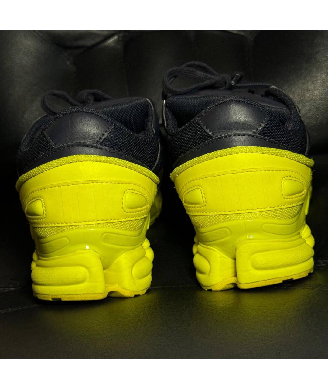 ADIDAS X RAF SIMONS Желтые текстильные низкие кроссовки / кеды, фото 2
