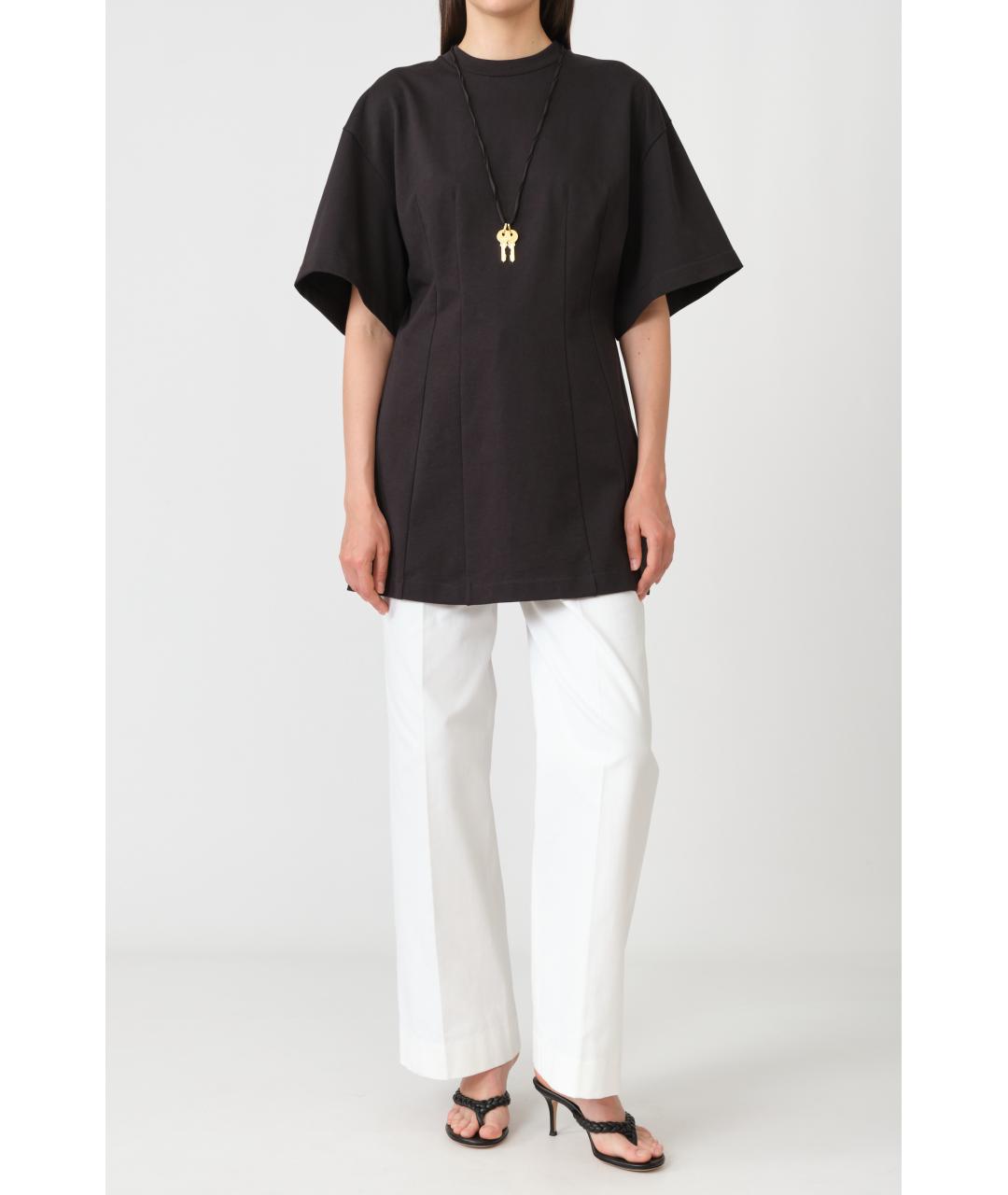Carven Белые хлопковые прямые брюки, фото 8