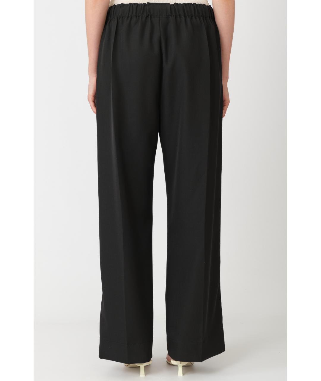 Carven Черные шерстяные прямые брюки, фото 3