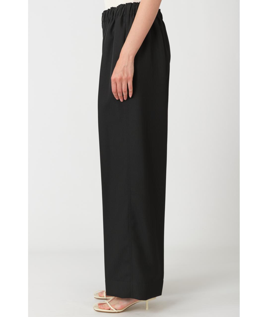 Carven Черные шерстяные прямые брюки, фото 2