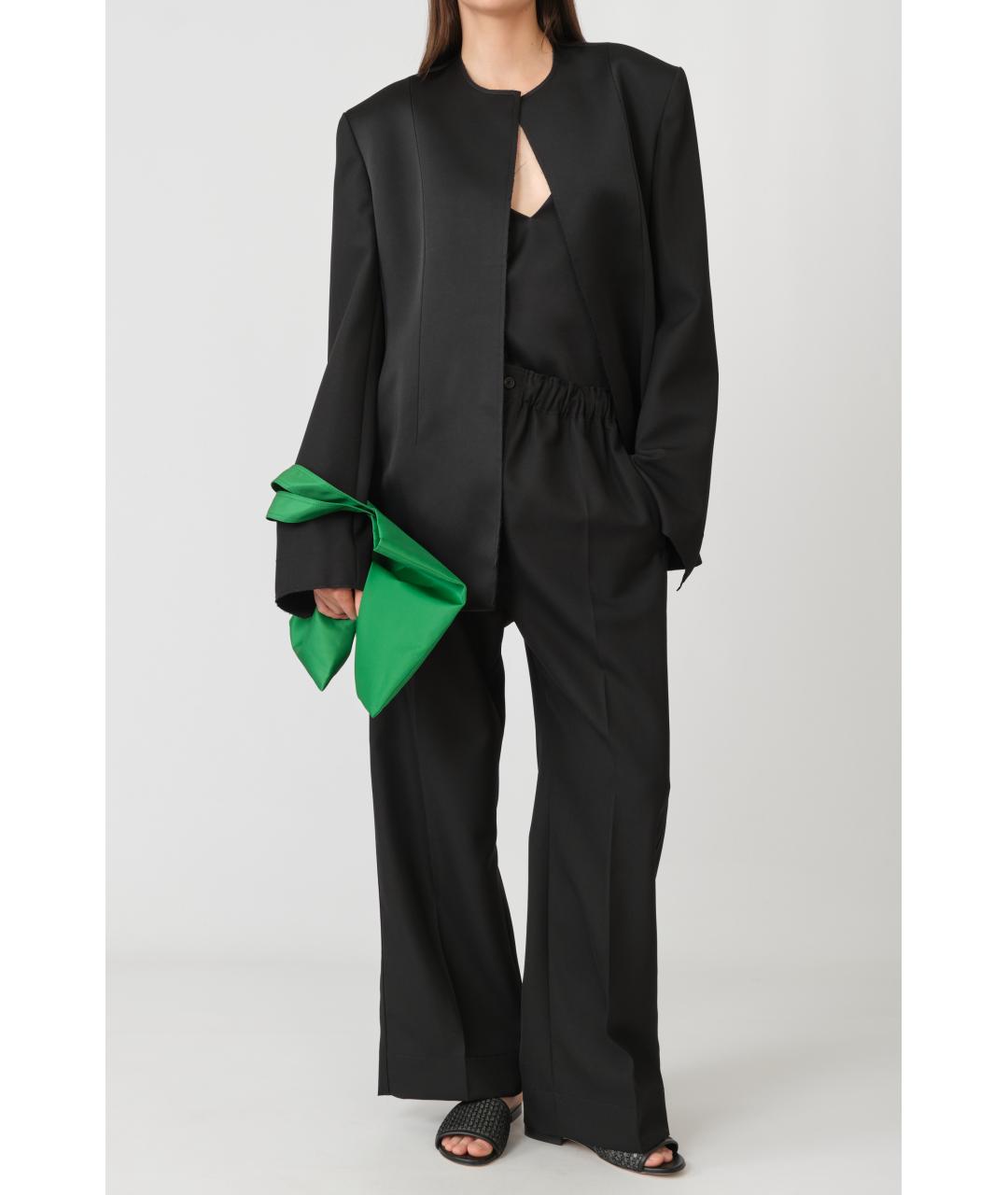 Carven Черные шерстяные прямые брюки, фото 6
