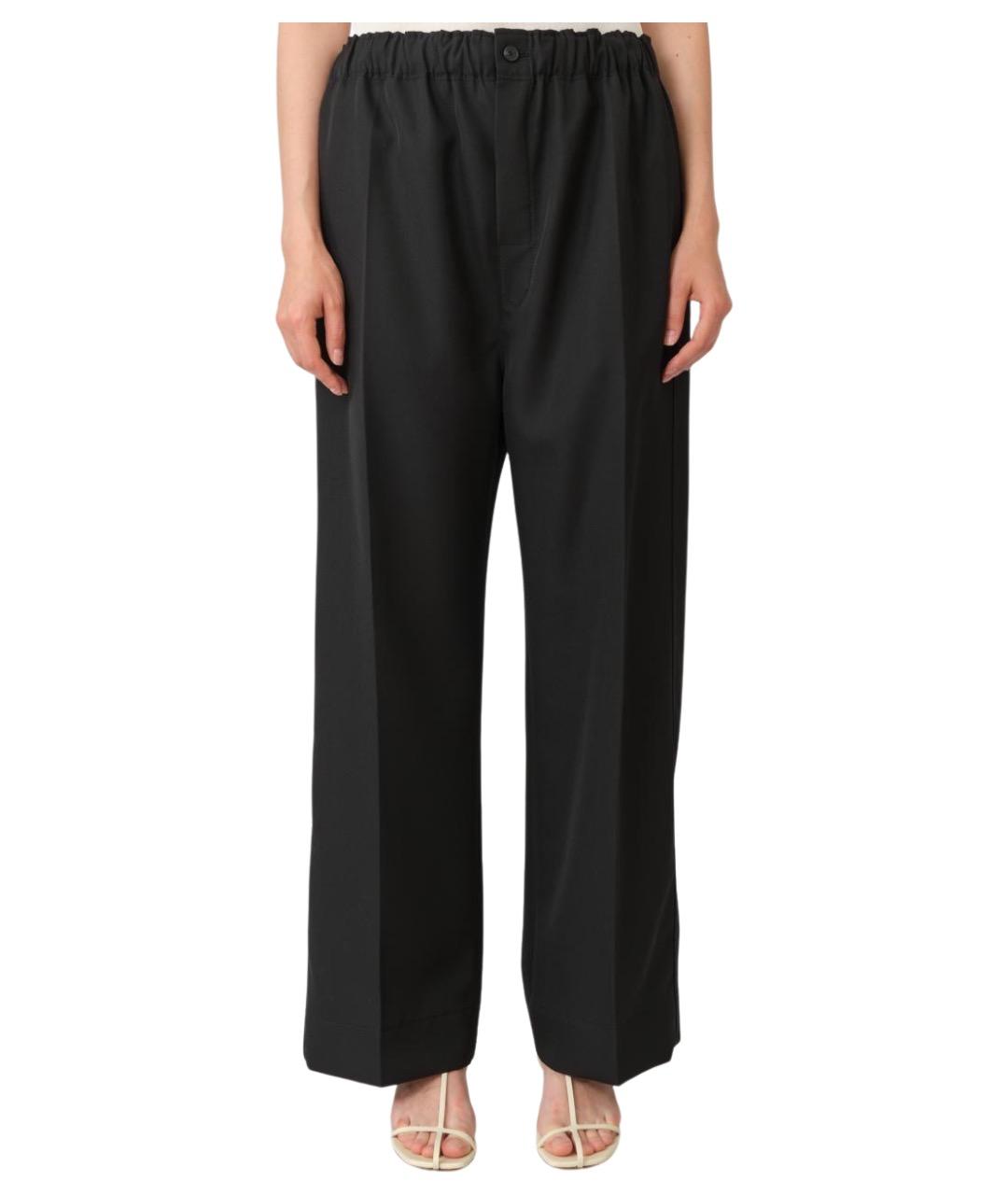Carven Черные шерстяные прямые брюки, фото 1
