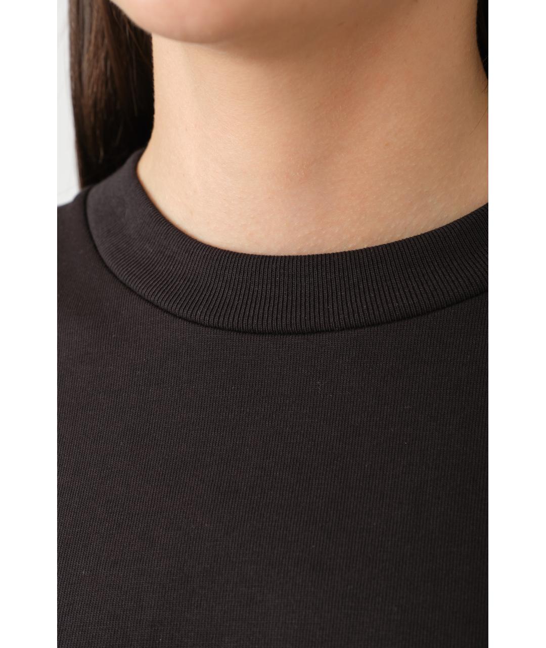 Carven Черное хлопковое повседневное платье, фото 7