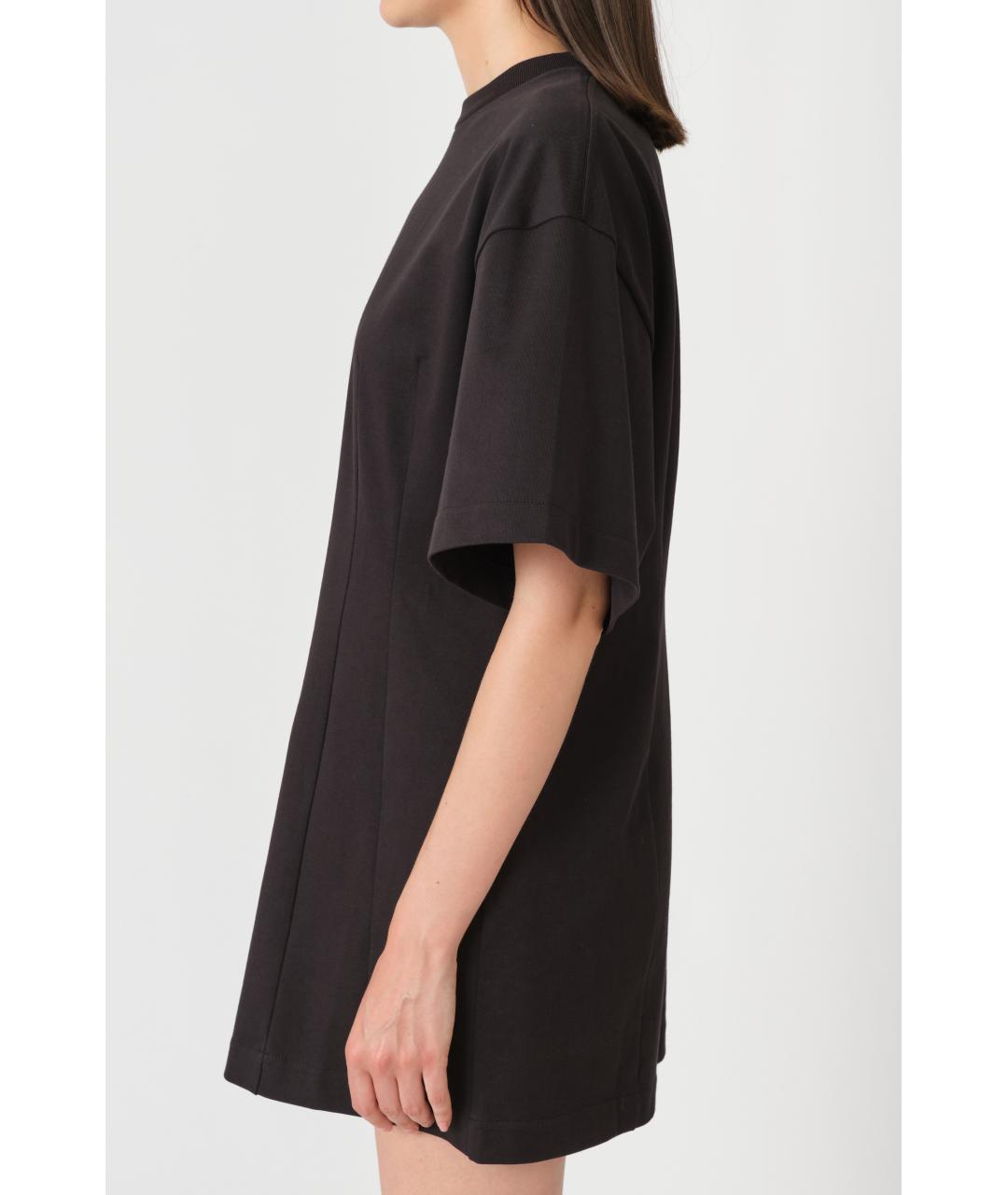 Carven Черное хлопковое повседневное платье, фото 4
