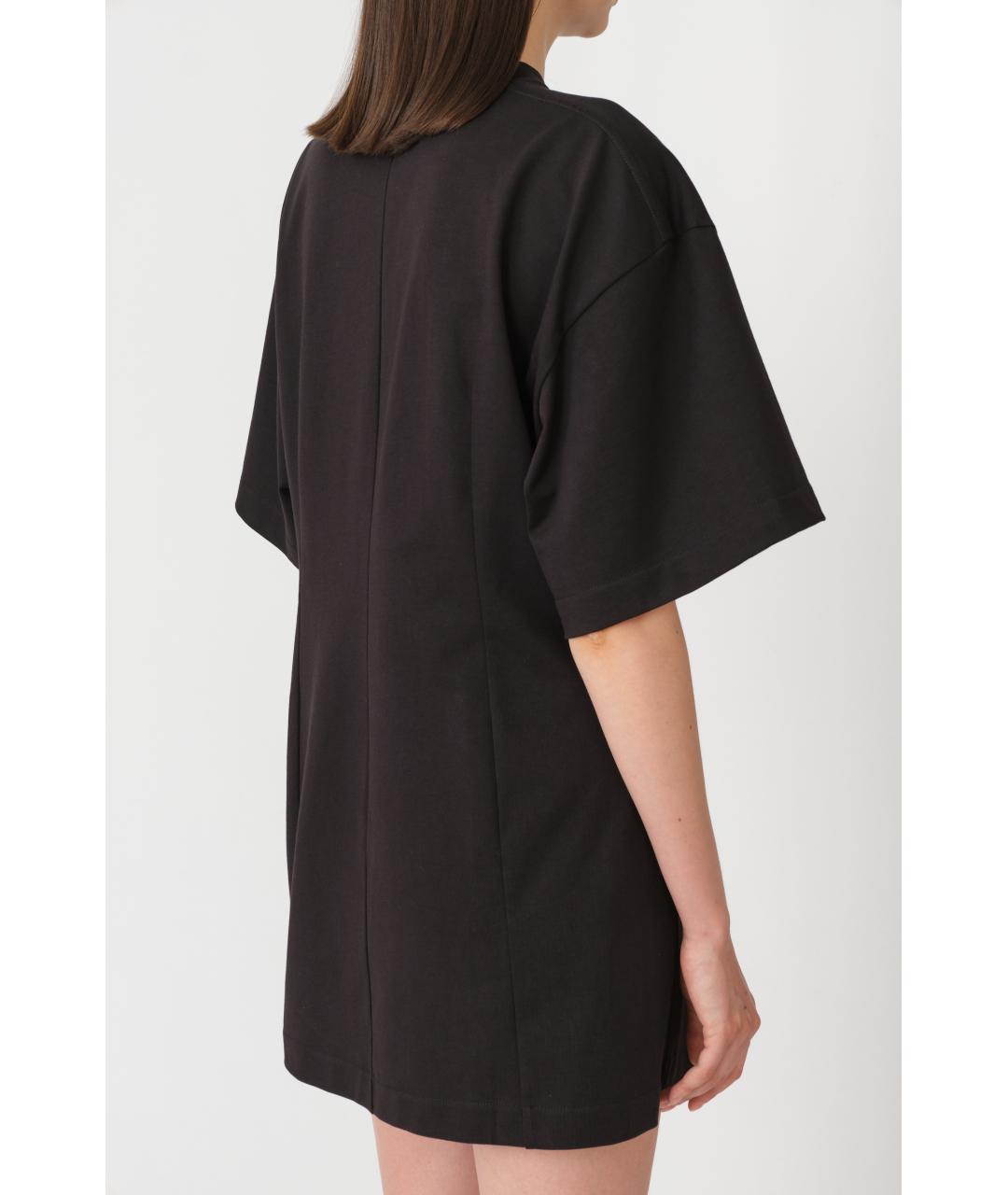 Carven Черное хлопковое повседневное платье, фото 5