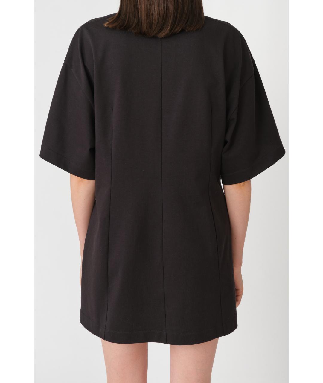 Carven Черное хлопковое повседневное платье, фото 6