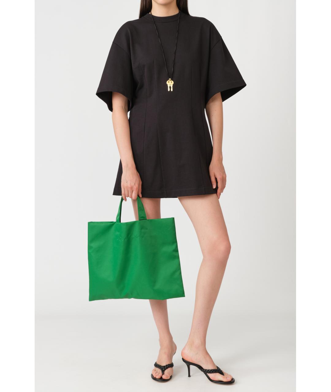 Carven Черное хлопковое повседневное платье, фото 10