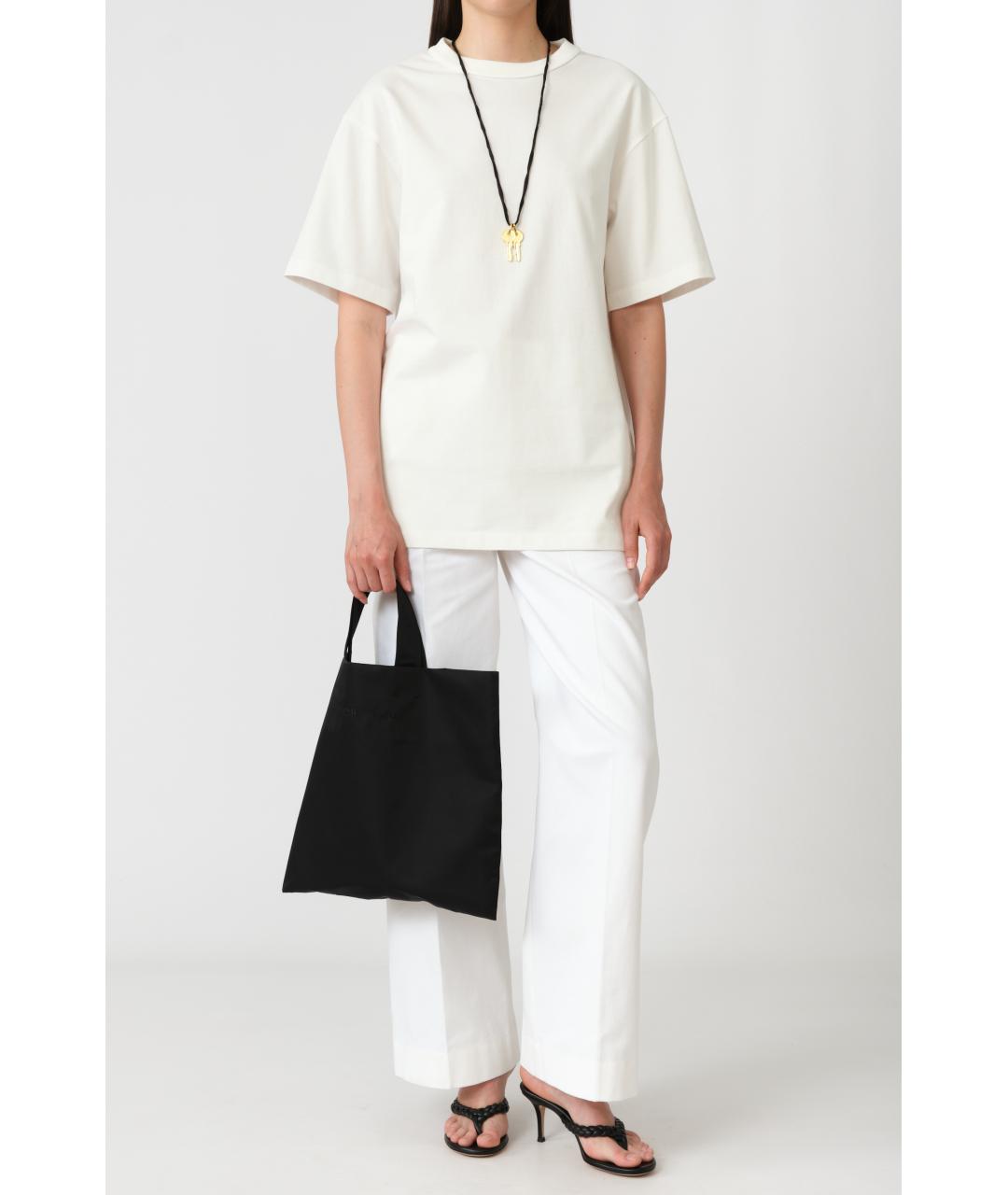 Carven Белая хлопковая футболка, фото 8